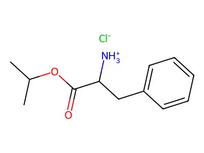 1-Isopropoxy-1-oxo-3-phenyl-2-propanaminium chloride structure