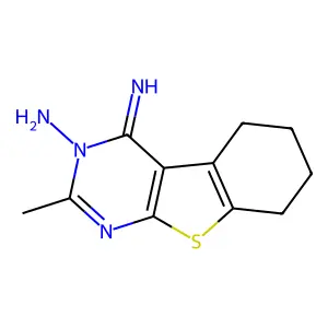 4-imino-2-methyl-5,6,7,8-tetrahydro[1]benzothieno[2,3-d]pyrimidin-3(4H)-amine structure