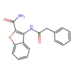 3-[(2-Phenylacetyl)amino]-1-benzofuran-2-carboxamide structure