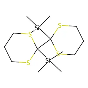 ([2,2'-Bi-1,3-dithiane]-2,2'-diyl)bis(trimethylsilane) structure