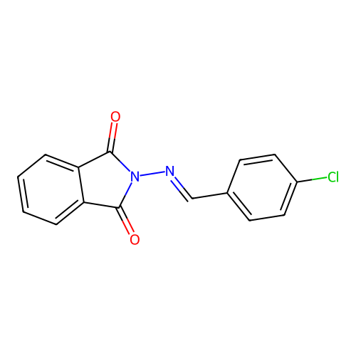 2-[(4-Chlorophenyl)methylideneamino]isoindole-1,3-dione structure