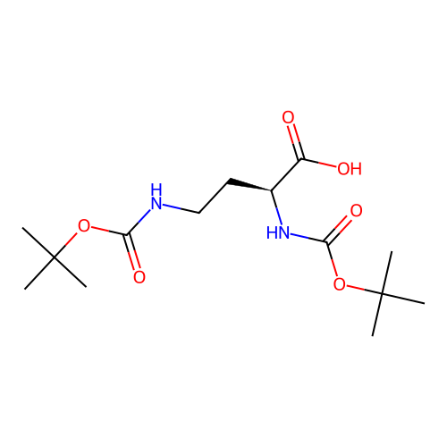 (2S)-2,4-bis({[(tert-butoxy)carbonyl]amino})butanoic acid structure