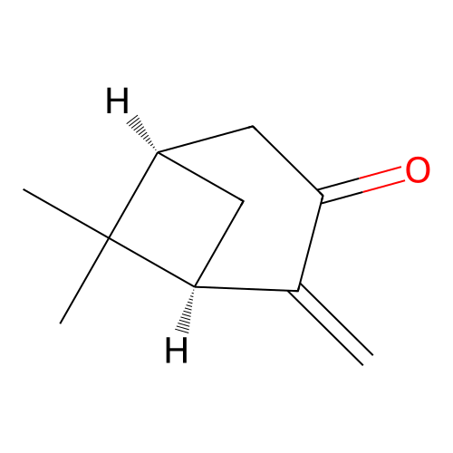 (1R,5R)-6,6-dimethyl-2-methylidenebicyclo[3.1.1]heptan-3-one structure