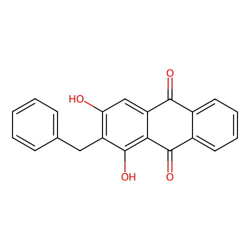Anthraquinone, 2-benzyl-1,3-dihydroxy- structure