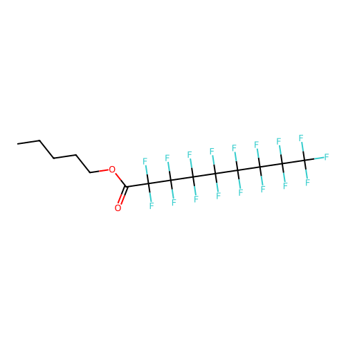 Heptadecafluorononanoic acid, pentyl ester structure