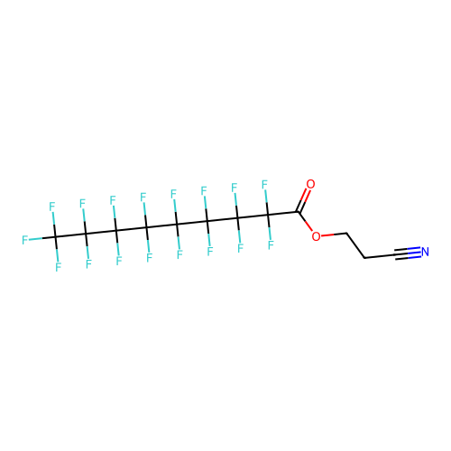 2-Cyanoethyl 2,2,3,3,4,4,5,5,6,6,7,7,8,8,9,9,9-heptadecafluorononanoate structure
