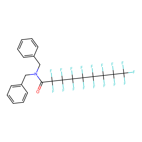 N,N-dibenzyl-2,2,3,3,4,4,5,5,6,6,7,7,8,8,9,9,9-heptadecafluorononanamide structure