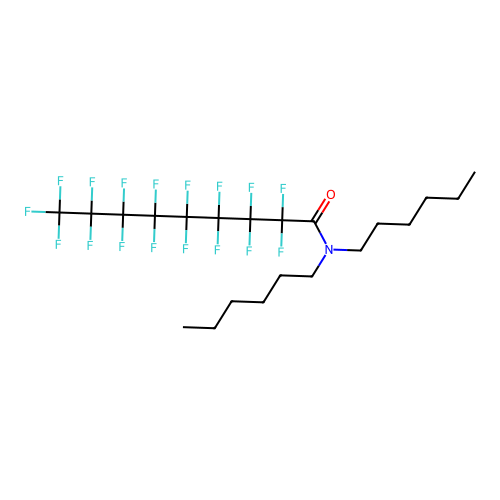 2,2,3,3,4,4,5,5,6,6,7,7,8,8,9,9,9-heptadecafluoro-N,N-dihexylnonanamide structure