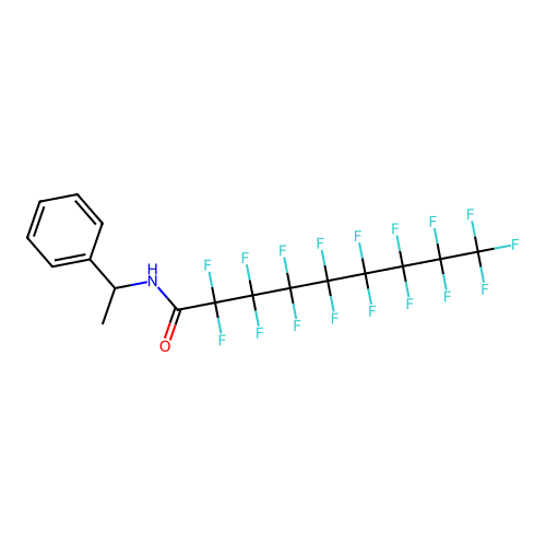2,2,3,3,4,4,5,5,6,6,7,7,8,8,9,9,9-heptadecafluoro-N-(1-phenylethyl)nonanamide structure