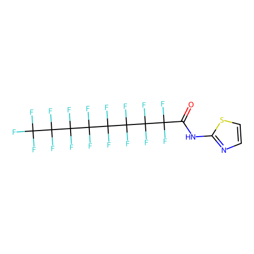 2,2,3,3,4,4,5,5,6,6,7,7,8,8,9,9,9-heptadecafluoro-N-(1,3-thiazol-2-yl)nonanamide structure