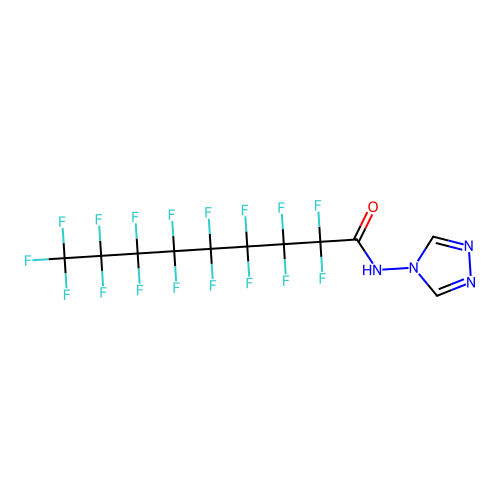 2,2,3,3,4,4,5,5,6,6,7,7,8,8,9,9,9-heptadecafluoro-N-(1,2,4-triazol-4-yl)nonanamide structure