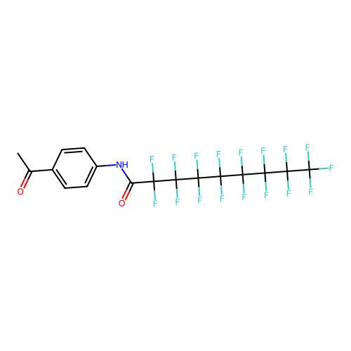 N-(4-acetylphenyl)-2,2,3,3,4,4,5,5,6,6,7,7,8,8,9,9,9-heptadecafluorononanamide structure