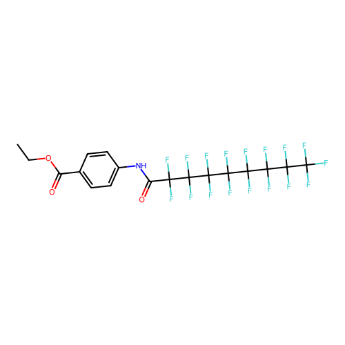 Ethyl 4-(2,2,3,3,4,4,5,5,6,6,7,7,8,8,9,9,9-heptadecafluorononanoylamino)benzoate structure
