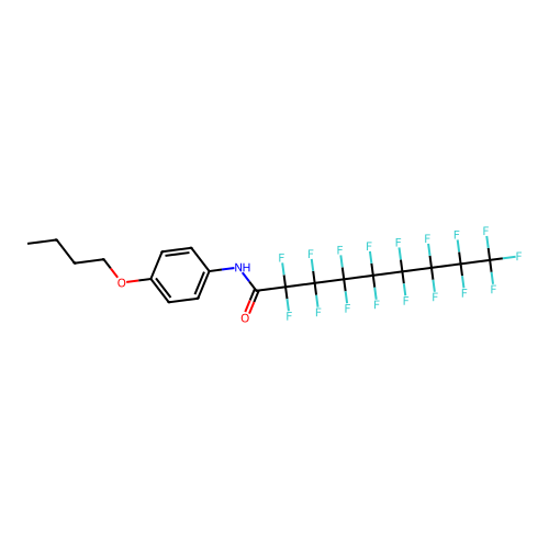 N-(4-butoxyphenyl)-2,2,3,3,4,4,5,5,6,6,7,7,8,8,9,9,9-heptadecafluorononanamide structure