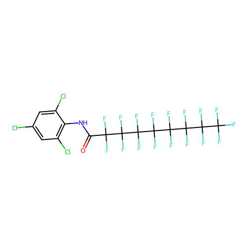 2,2,3,3,4,4,5,5,6,6,7,7,8,8,9,9,9-heptadecafluoro-N-(2,4,6-trichlorophenyl)nonanamide structure