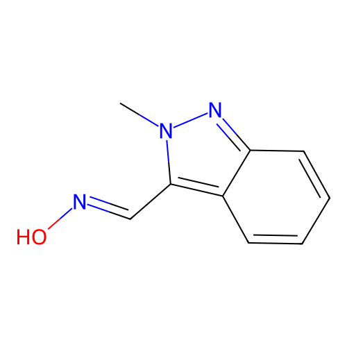 N-[(2-methylindazol-3-yl)methylidene]hydroxylamine structure