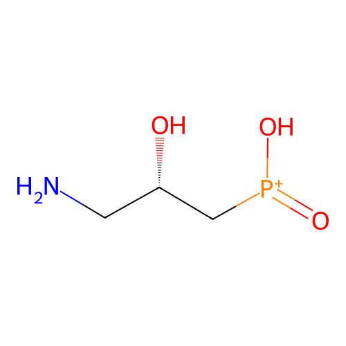 [(2S)-3-amino-2-hydroxypropyl]-hydroxy-oxophosphanium structure