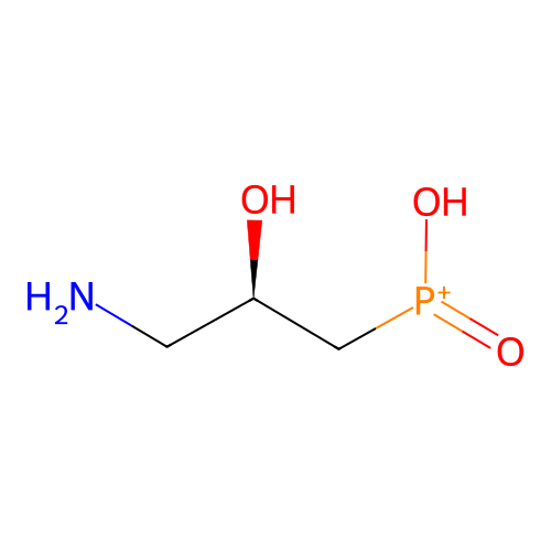 [(2R)-3-amino-2-hydroxypropyl]-hydroxy-oxophosphanium structure