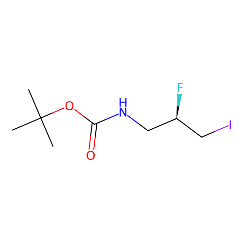 (R)-tert-Butyl (2-fluoro-3-iodopropyl)carbamate structure