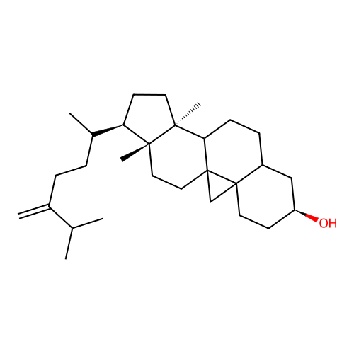 14-Methyl-9,19-cycloergost-24(28)-en-3-ol structure