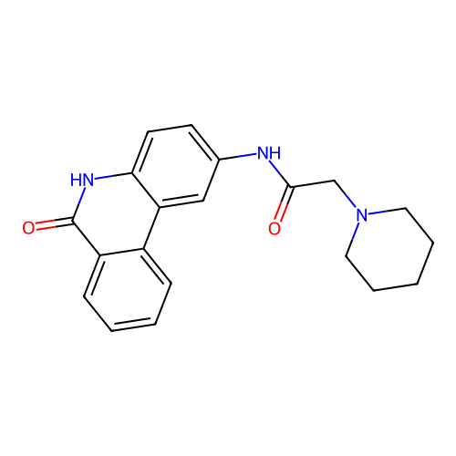 N-(6-Oxo-5,6-dihydrophenanthridin-2-YL)-2-(piperidin-1-YL)acetamide structure