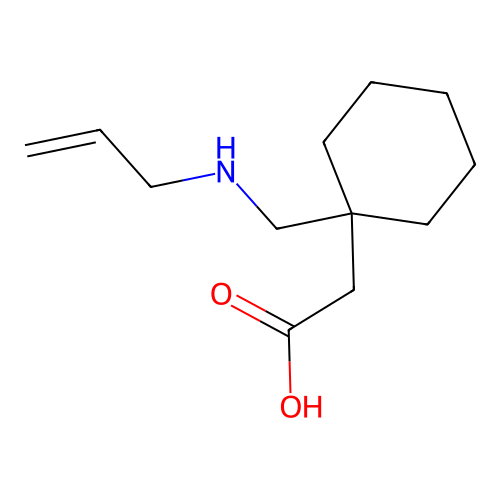 2-[1-[(Prop-2-enylamino)methyl]cyclohexyl]acetic acid structure