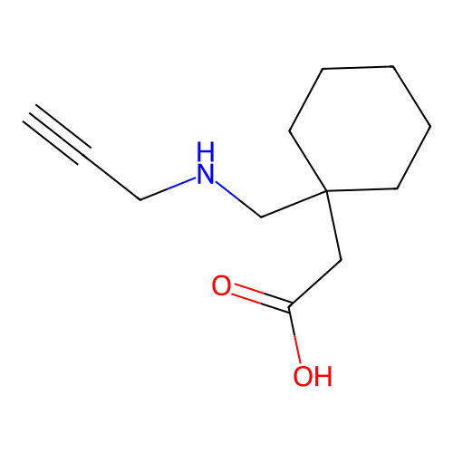2-[1-[(Prop-2-ynylamino)methyl]cyclohexyl]acetic acid structure