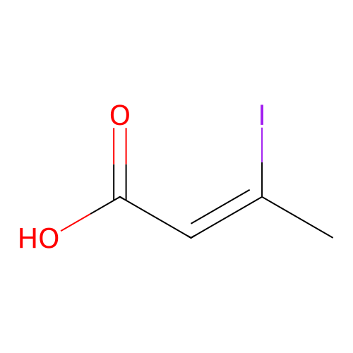 (2Z)-3-iodobut-2-enoic acid structure