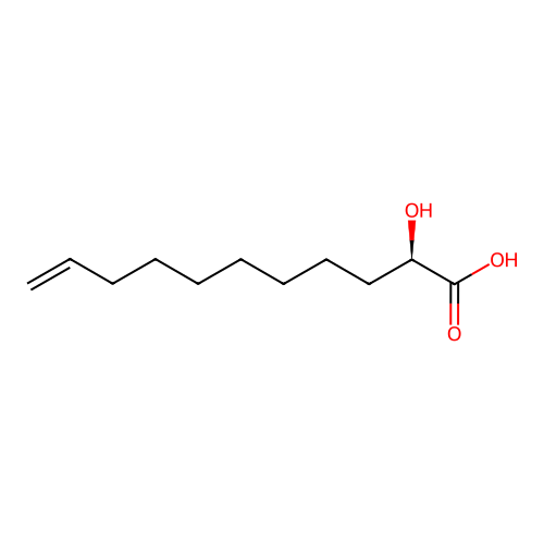 2R-hydroxy-10-undecenoic acid structure