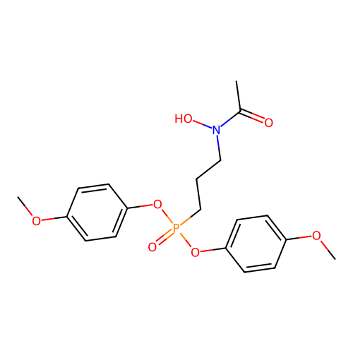 Bis(4-methoxyphenyl) {3-[acetyl(hydroxy)amino]propyl}phosphonate structure