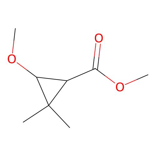 2,2-Dimethyl-3-methoxy-cyclopropane-1-carboxylic acid methyl ester structure