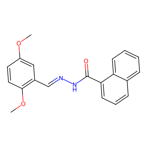 N-[(2,5-dimethoxyphenyl)methylideneamino]naphthalene-1-carboxamide structure