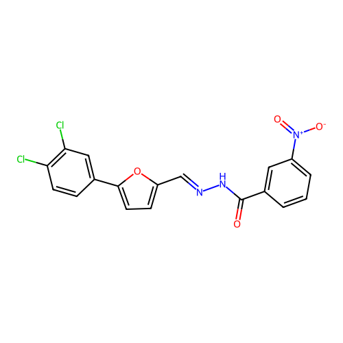 N'-{(E)-[5-(3,4-dichlorophenyl)furan-2-yl]methylidene}-3-nitrobenzohydrazide structure