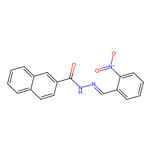 N-[(2-nitrophenyl)methylideneamino]naphthalene-2-carboxamide structure