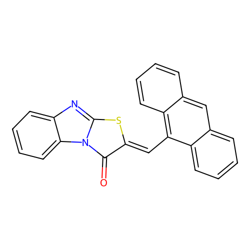 (2Z)-2-(anthracen-9-ylmethylidene)[1,3]thiazolo[3,2-a]benzimidazol-3(2H)-one structure