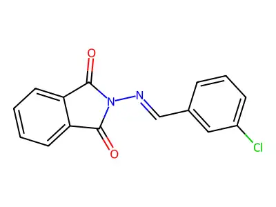 2-[(3-Chlorophenyl)methylideneamino]isoindole-1,3-dione structure