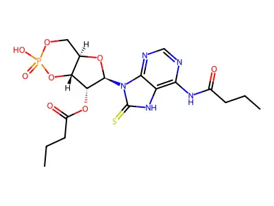 N(6)-2'-O-Dibutyryl-8-thiocyclic amp structure