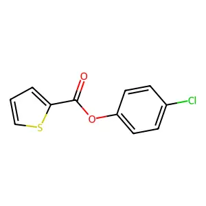 2-Thiophenecarboxylic acid, 4-chlorophenyl ester structure