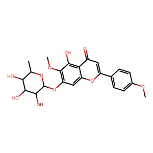 Pectolinarigenin 7-rhamnoside structure