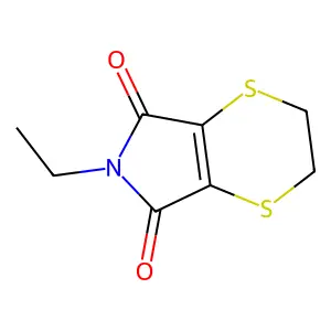 p-Dithiin-2,3-dicarboximide, 5,6-dihydro-N-ethyl- structure