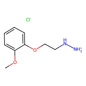 Hydrazine, (2-(o-methoxyphenoxy)ethyl)-, hydrochloride structure
