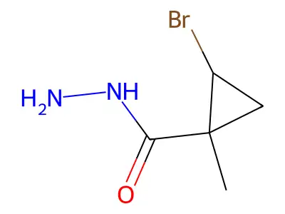 2-Bromo-1-methylcyclopropane-1-carbohydrazide structure