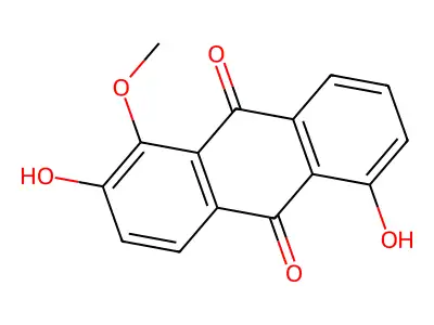 2,5-Dihydroxy-1-methoxy-anthraquinone structure