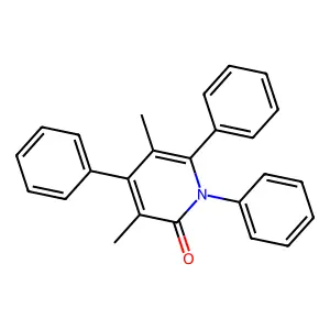 2(1H)-Pyridinone, 3,5-dimethyl-1,4,6-triphenyl- structure
