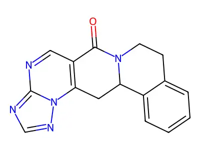 8,9,13b,14-tetrahydro-6H-[1,2,4]triazolo[5'',1'':2',3']pyrimido[4',5':4,5]pyrido[2,1-a]isoquinolin-6-one structure
