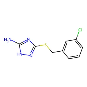 3-[(3-Chlorobenzyl)sulfanyl]-1H-1,2,4-triazol-5-ylamine structure