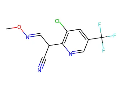 2-[3-Chloro-5-(trifluoromethyl)pyridin-2-YL]-3-(methoxyimino)propanenitrile structure