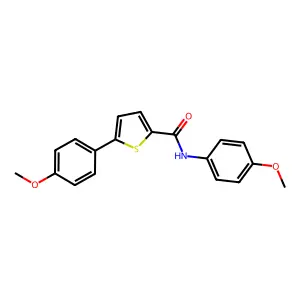 N,5-bis(4-methoxyphenyl)-2-thiophenecarboxamide structure