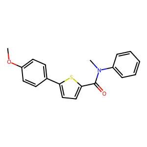 5-(4-methoxyphenyl)-N-methyl-N-phenyl-2-thiophenecarboxamide structure