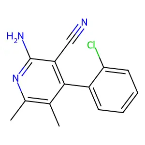 2-Amino-4-(2-chlorophenyl)-5,6-dimethylpyridine-3-carbonitrile structure